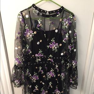 Simply Be Sheer Floral Dress - Never Worn